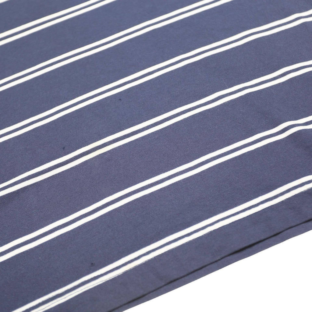 TOMMY HILFIGER Mens Blue & White Striped Graphic T-Shirt L Short Sleeve Crew
