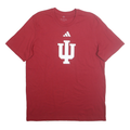 ADIDAS Mens Red IU Logo Graphic T-Shirt L Short Sleeve Crew Neck Casual