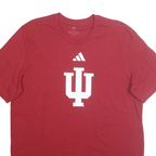 ADIDAS Mens Red IU Logo Graphic T-Shirt L Short Sleeve Crew Neck Casual
