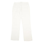 TWIK Womens Linen White Regular Fit Straight Trousers W28 L29 Casual Wear