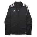 ADIDAS Womens Black & White Track Jacket S Polyester Zip Sportswear Athletic