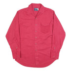 WRANGLER Mens Red Long Sleeve Shirt L Cotton Blend Casual Wear