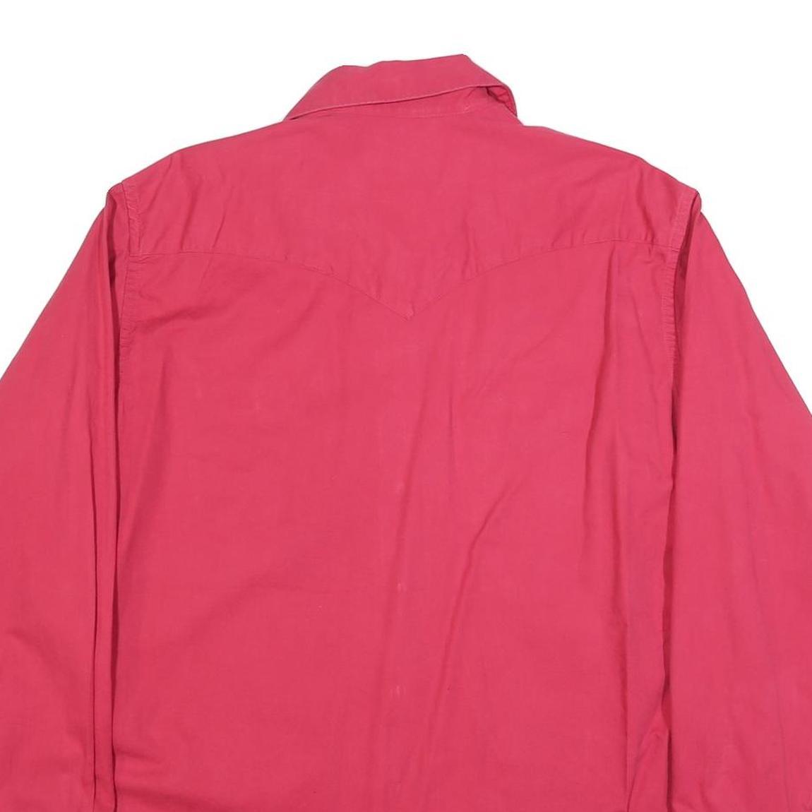 WRANGLER Mens Red Long Sleeve Shirt L Cotton Blend Casual Wear