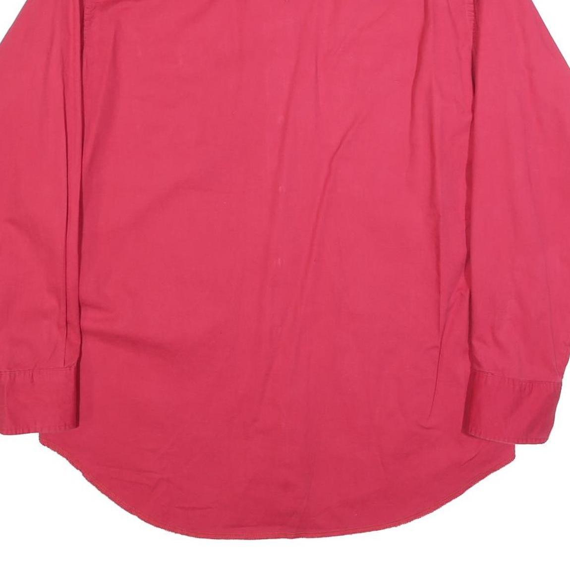 WRANGLER Mens Red Long Sleeve Shirt L Cotton Blend Casual Wear