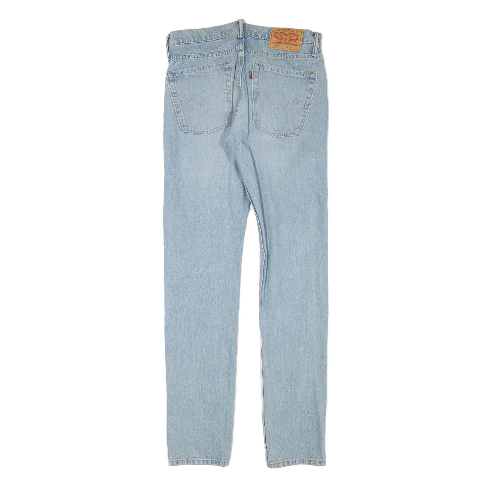 LEVI'S Mens Jeans Blue Slim Skinny Denim Light W29 L32 Zip Cotton Blend