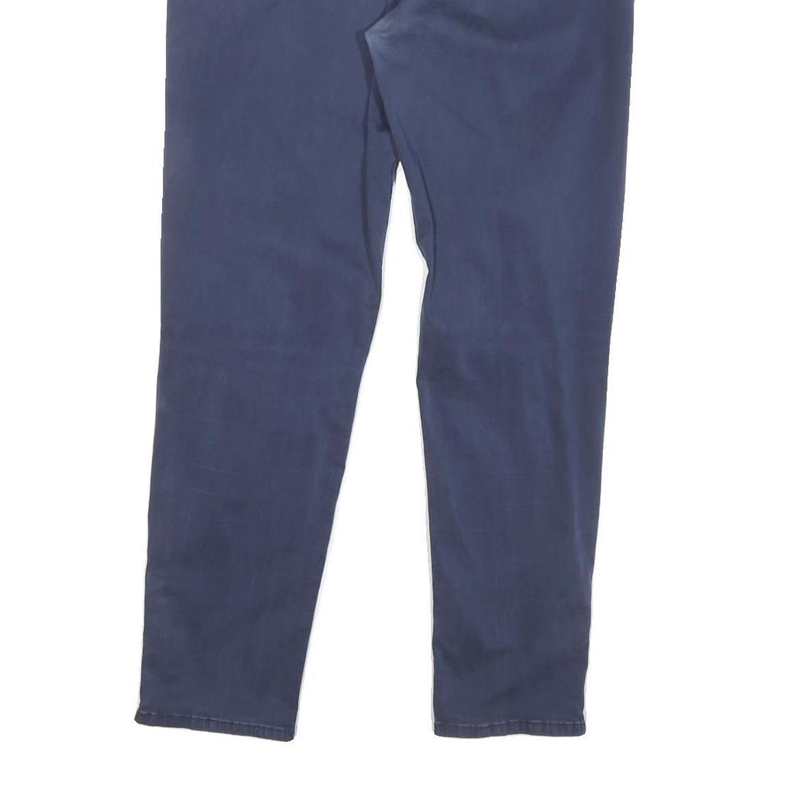 TOMMY HILFIGER Womens Cotton Blend Blue Regular Zip Regular Fit Trousers W32 L27