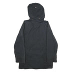 LAKE LINE Womens Black Cotton Hooded Jacket UK 16 Zip Closure Classic Casual