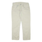 LEVI'S Mens Cotton Blend Beige Regular Straight Trousers W33 L28 Casual Zip