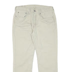 LEVI'S Mens Cotton Blend Beige Regular Straight Trousers W33 L28 Casual Zip