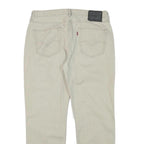 LEVI'S Mens Cotton Blend Beige Regular Straight Trousers W33 L28 Casual Zip
