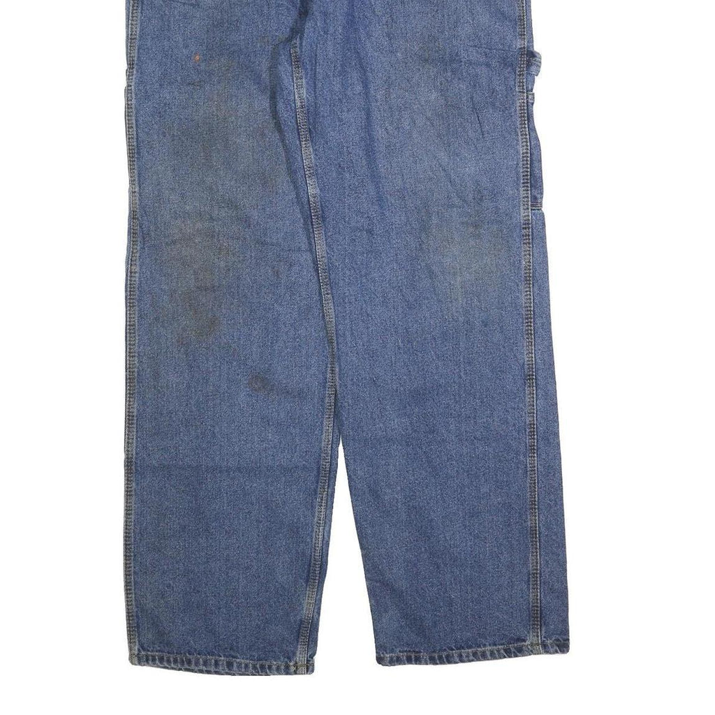 CARHARTT Mens Jeans Blue Relaxed Straight Denim Medium W36 L34 Workwear Utility