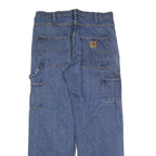 CARHARTT Mens Jeans Blue Relaxed Straight Denim Medium W36 L34 Workwear Utility