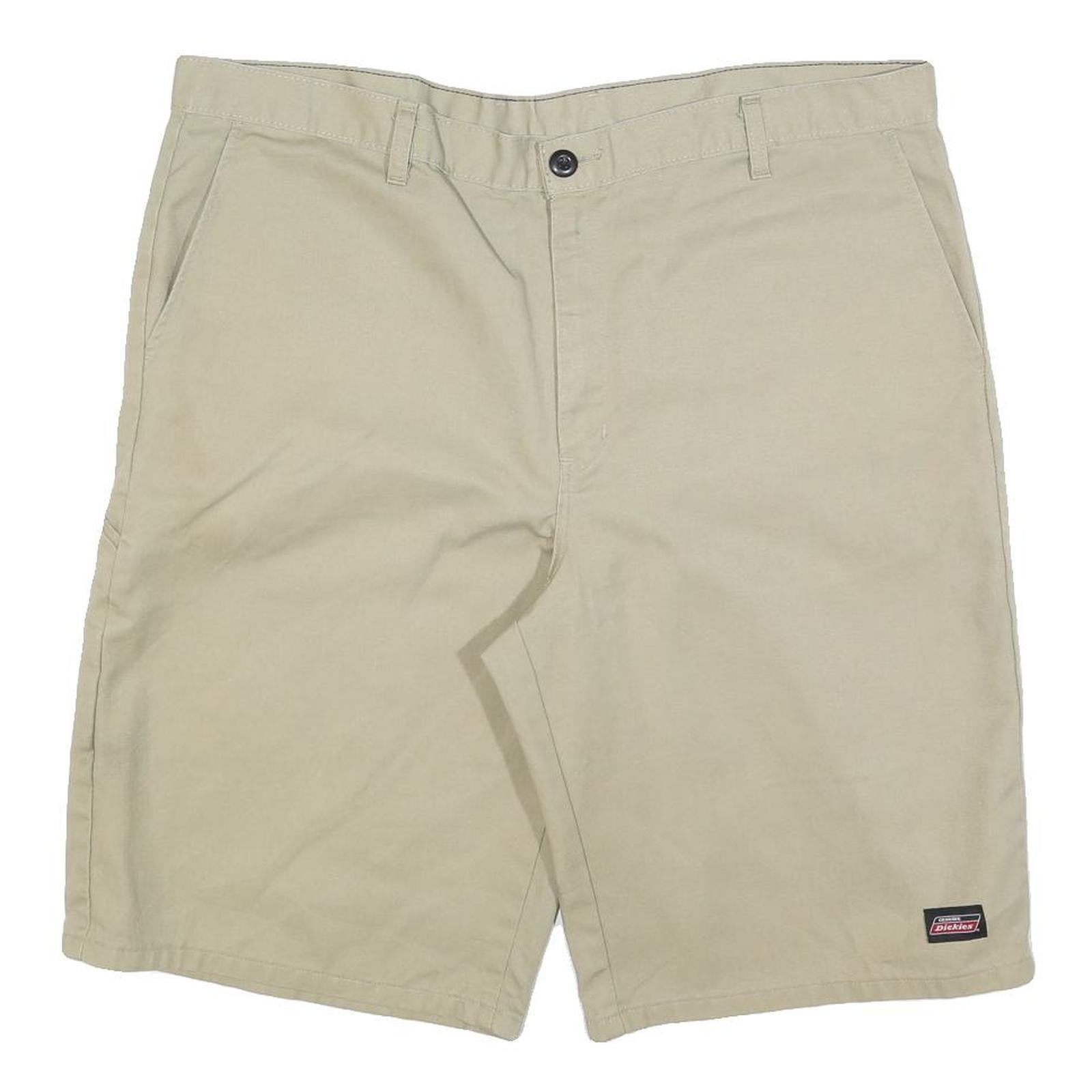 DICKIES Mens Shorts Beige XL W40 Cotton Blend Casual Workwear Pockets