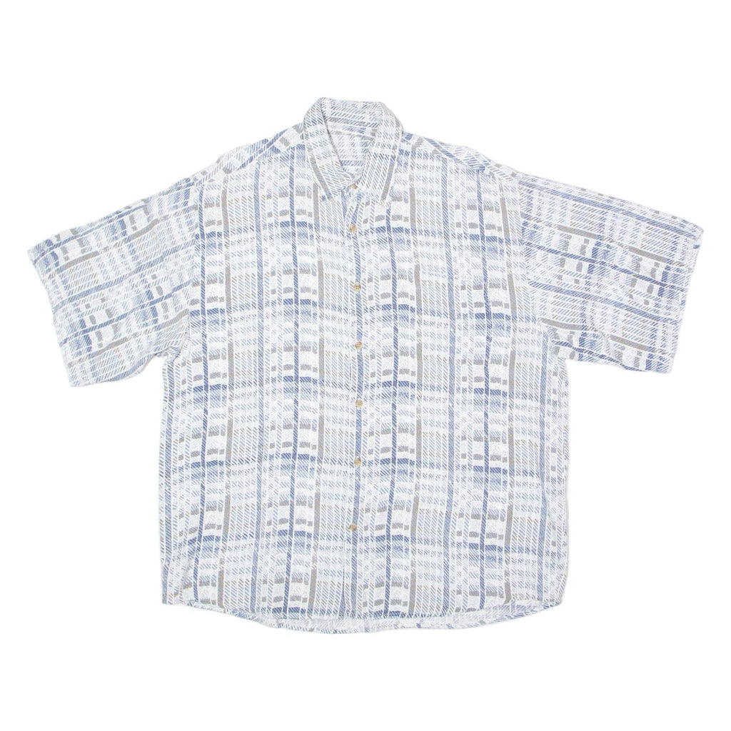 Mens Shirt Blue 90s Striped L