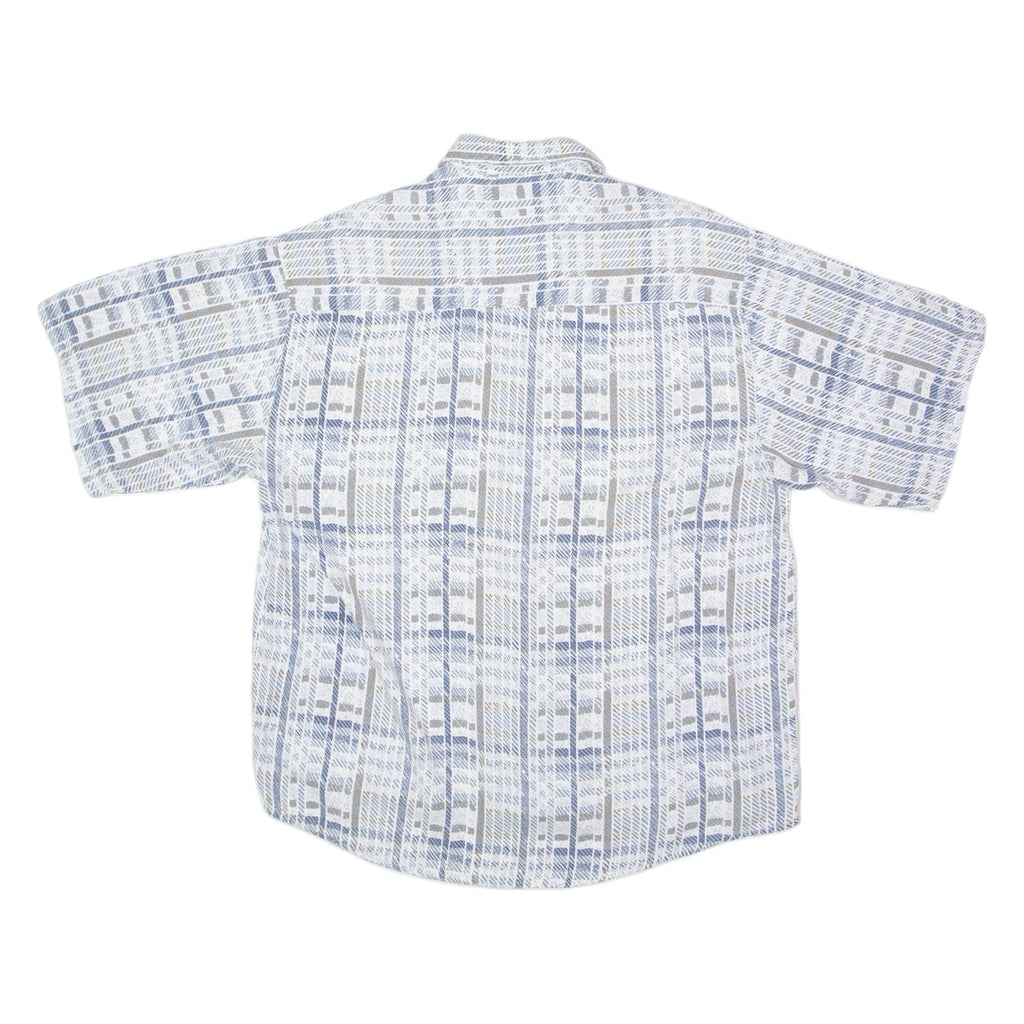 Mens Shirt Blue 90s Striped L