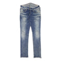 MELTIN POT Womens Slim Blue Denim Light Wash Jeans W29 L31 Stylish Zip Closure