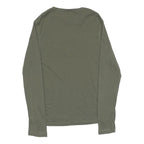 TOMMY HILFIGER Womens Green Long Sleeve Crew Neck T-Shirt L Cotton Blend