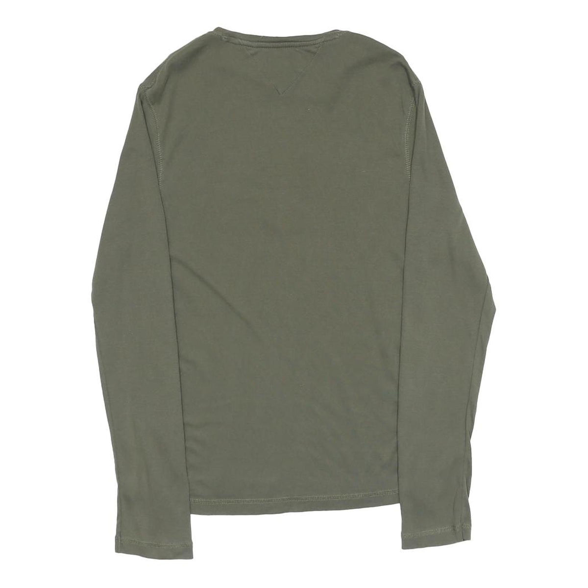 TOMMY HILFIGER Womens Green Long Sleeve Crew Neck T-Shirt L Cotton Blend