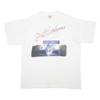 NATURALS Womens White Scott Goodyear Graphic T-Shirt One Size Short Sleeve Crew