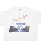 NATURALS Womens White Scott Goodyear Graphic T-Shirt One Size Short Sleeve Crew