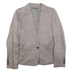 JOOP! Womens Grey Button Up Jacket M Polyester Blend Tailored Plain Stylish