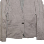 JOOP! Womens Grey Button Up Jacket M Polyester Blend Tailored Plain Stylish
