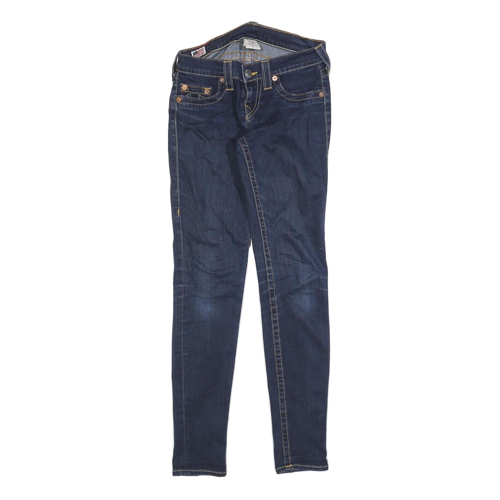 TRUE RELIGION Womens Jeans Blue Slim Skinny Denim Medium W28 L30 Stylish