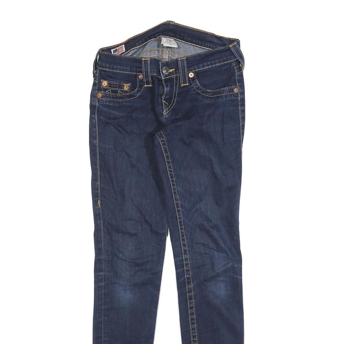 TRUE RELIGION Womens Jeans Blue Slim Skinny Denim Medium W28 L30 Stylish