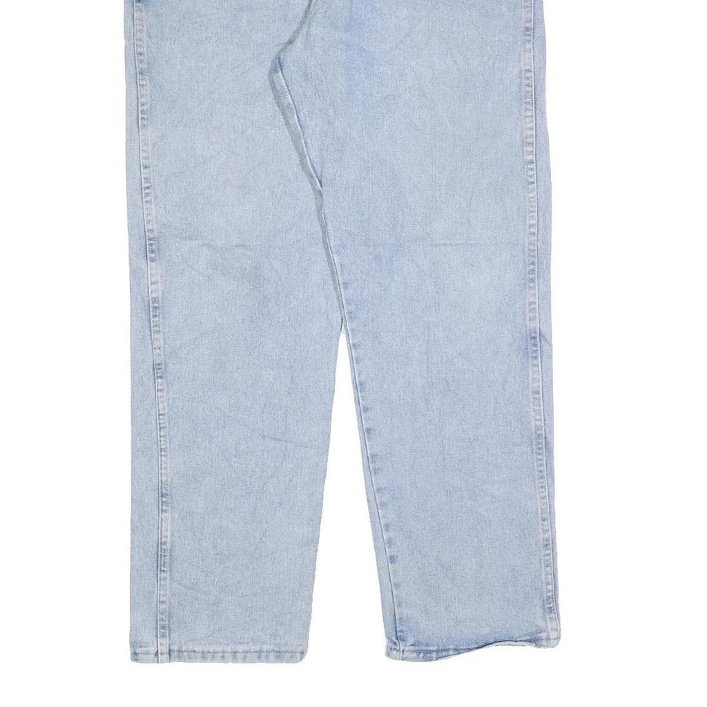 WRANGLER Mens Regular Fit Blue Denim Light Wash Jeans W36 L30 Classic Zip