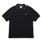 REEBOK Mens Black Polo Shirt S Cotton Blend Short Sleeve Plain Casual Wear