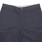DICKIES Mens Shorts Blue Cargo L W38 Workwear Logo Embroidered Pocket