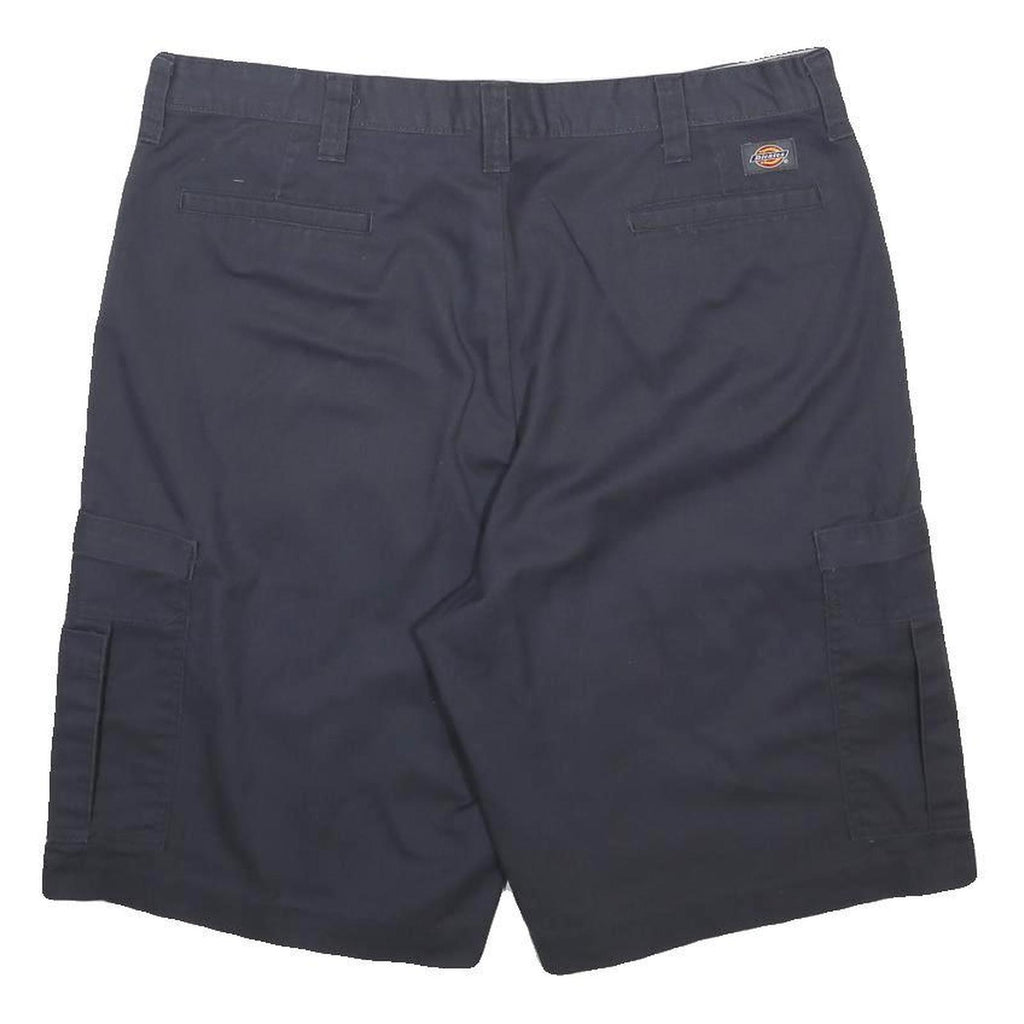 DICKIES Mens Shorts Blue Cargo L W38 Workwear Logo Embroidered Pocket