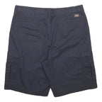 DICKIES Mens Shorts Blue Cargo L W38 Workwear Logo Embroidered Pocket