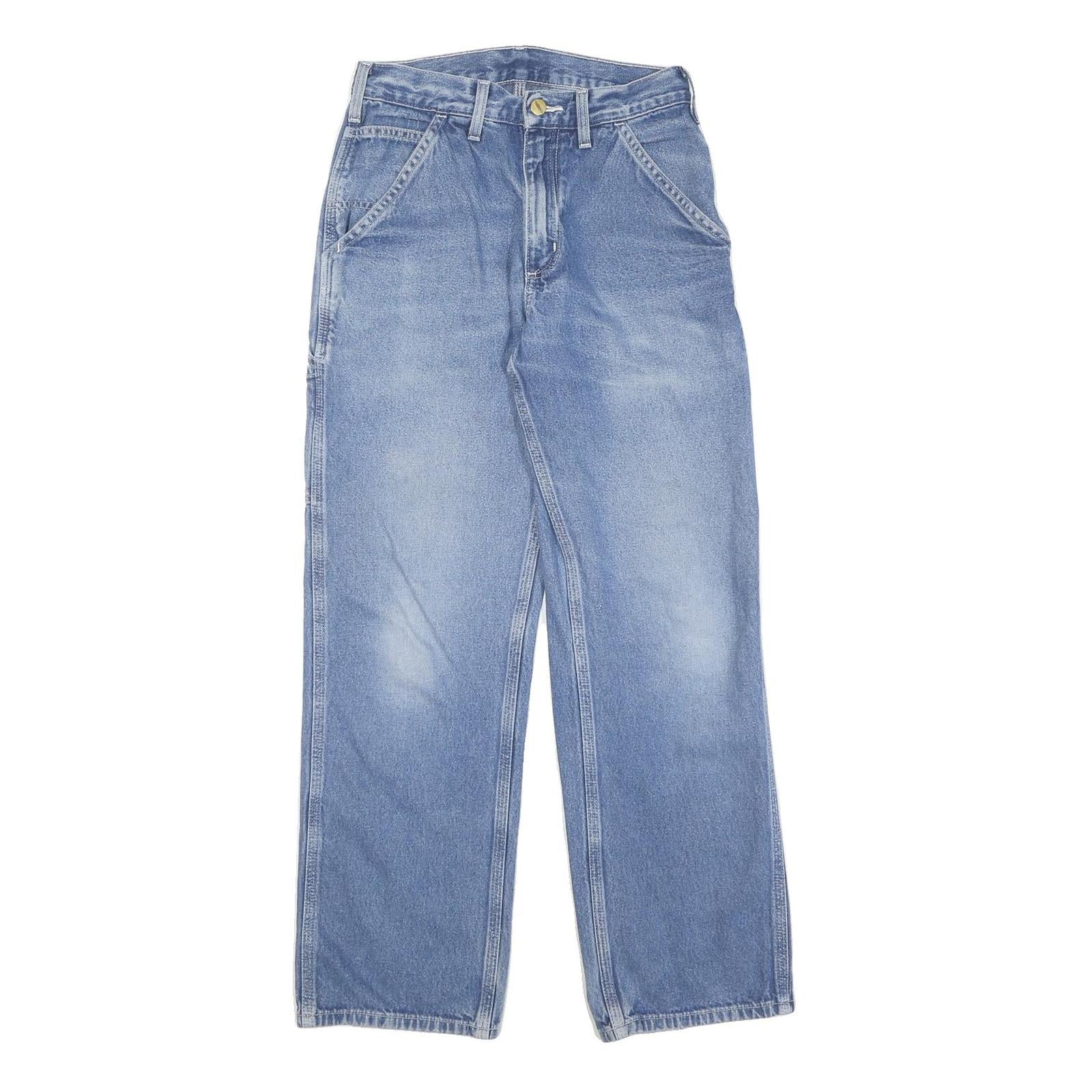 CARHARTT Mens Jeans Blue Slim Straight Denim Medium W28 L30 Workwear Pocket