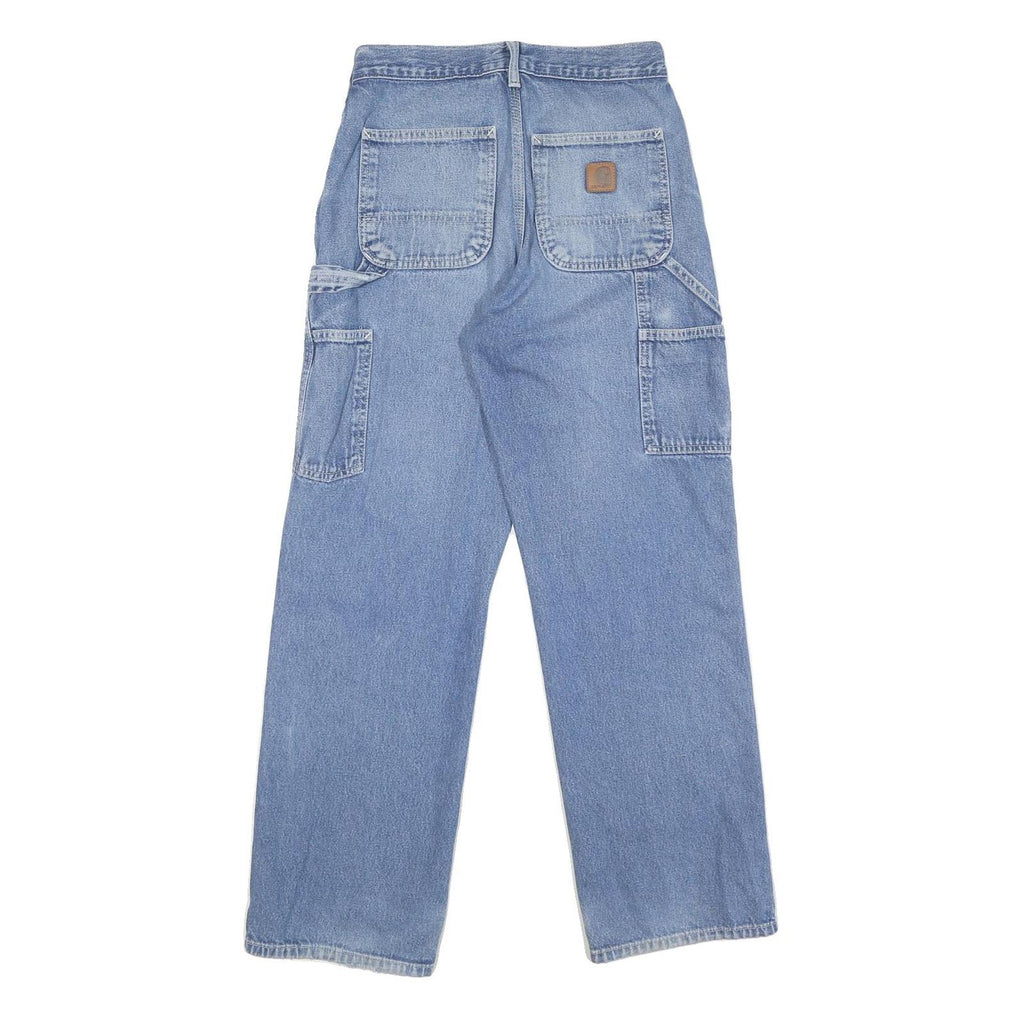 CARHARTT Mens Jeans Blue Slim Straight Denim Medium W28 L30 Workwear Pocket