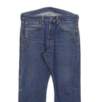 LEVI'S 501 Mens Jeans Blue Regular Straight Denim Medium W32 L25 Classic Button