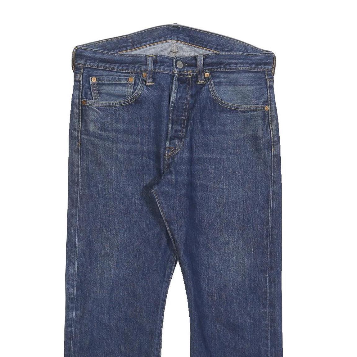 LEVI'S 501 Mens Jeans Blue Regular Straight Denim Medium W32 L25 Classic Button