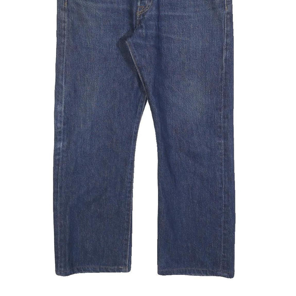 LEVI'S 501 Mens Jeans Blue Regular Straight Denim Medium W32 L25 Classic Button