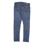 TRUE RELIGION Womens Jeans Blue Slim Skinny Denim Light W30 L32 Distressed Zip