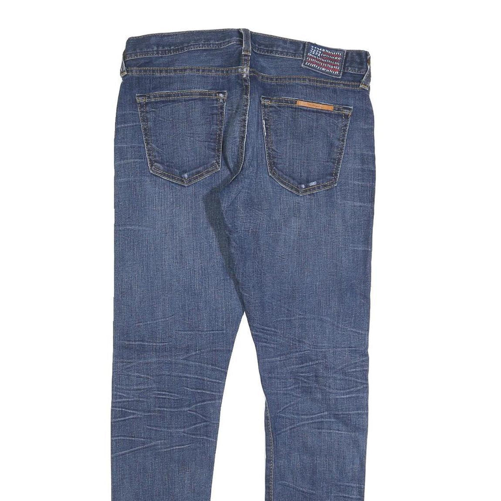 TRUE RELIGION Womens Jeans Blue Slim Skinny Denim Light W30 L32 Distressed Zip