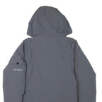 CARHARTT Mens Grey Zip Jacket XS Polyester Blend Plain Workwear Hooded
