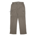 BRUGI Womens Beige Relaxed Fit Straight Woven Trousers W29 L30 Cargo Zip Outdoor