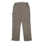 BRUGI Womens Beige Relaxed Fit Straight Woven Trousers W29 L30 Cargo Zip Outdoor