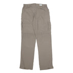 BRUGI Womens Beige Relaxed Fit Straight Woven Trousers W29 L30 Cargo Zip Outdoor