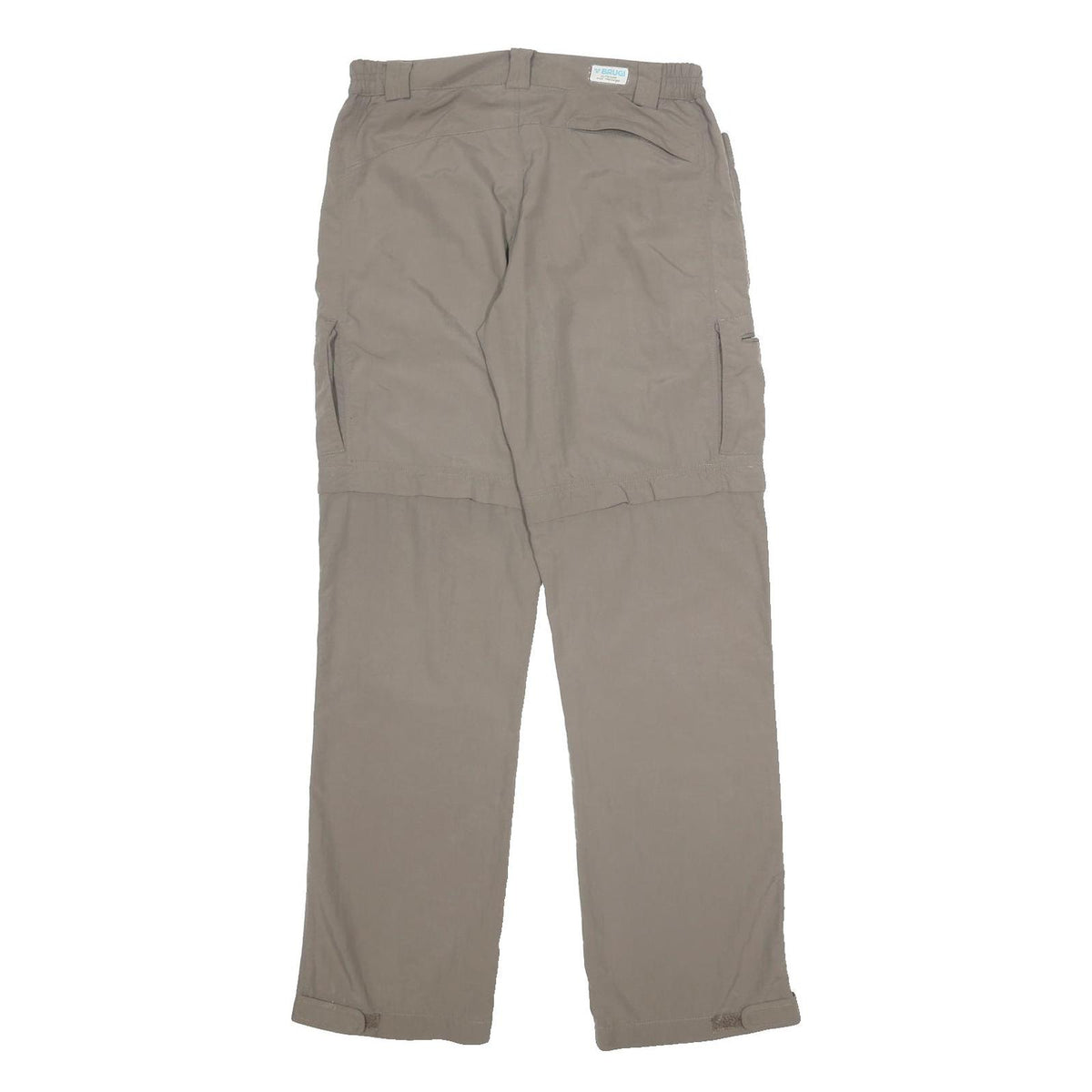 BRUGI Womens Beige Relaxed Fit Straight Woven Trousers W29 L30 Cargo Zip Outdoor