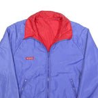 COLUMBIA Mens Blue & Red Reversible Zip Jacket M Polyester Blend Casual