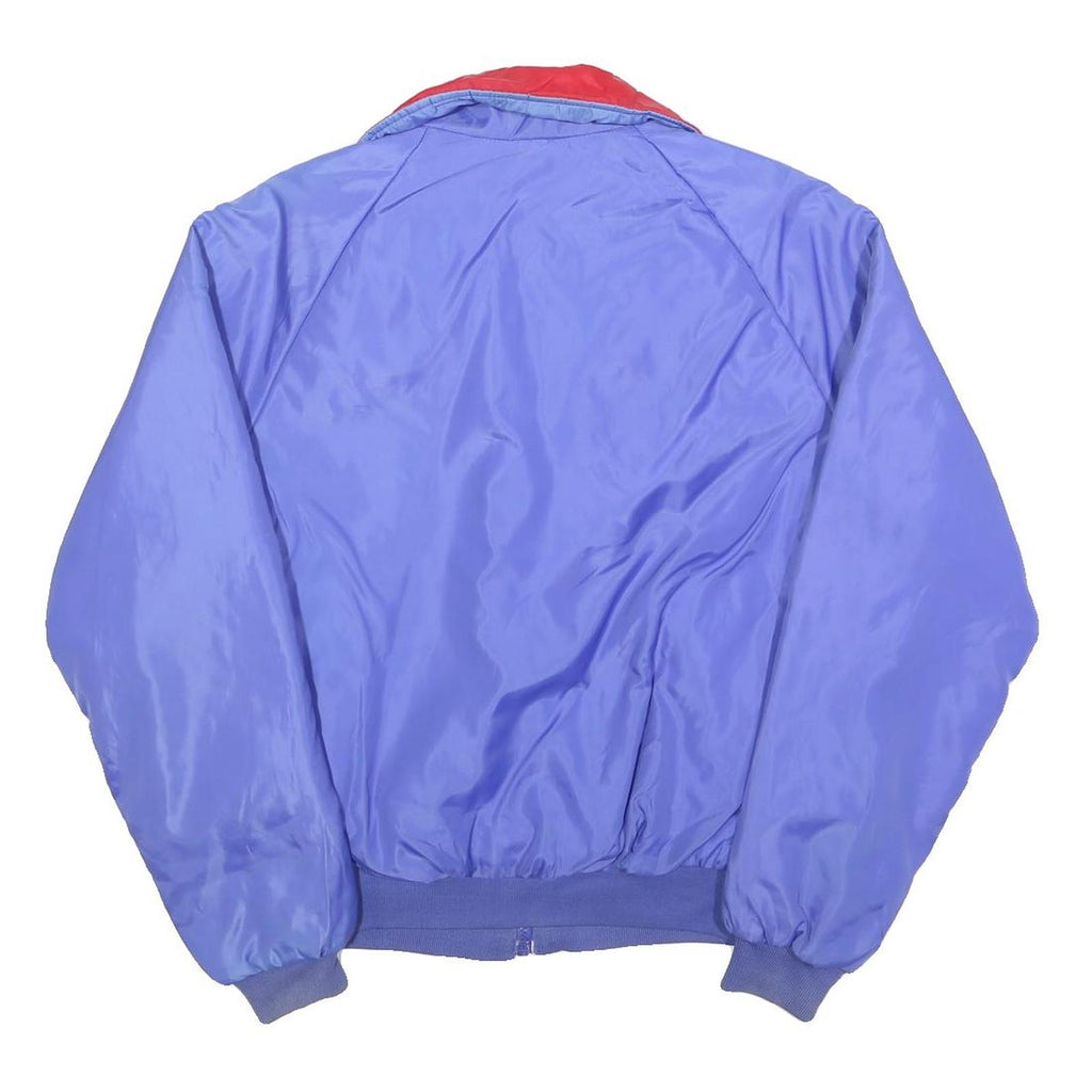 COLUMBIA Mens Blue & Red Reversible Zip Jacket M Polyester Blend Casual