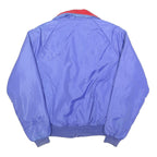 COLUMBIA Mens Blue & Red Reversible Zip Jacket M Polyester Blend Casual