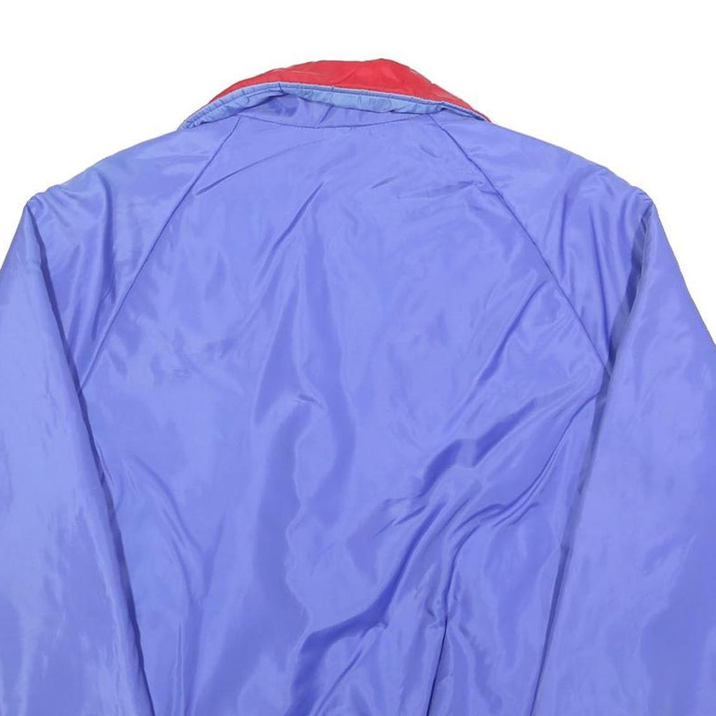 COLUMBIA Mens Blue & Red Reversible Zip Jacket M Polyester Blend Casual