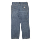 CARHARTT Mens Regular Fit Blue Denim Jeans W36 L32 Zip Cotton Blend Classic